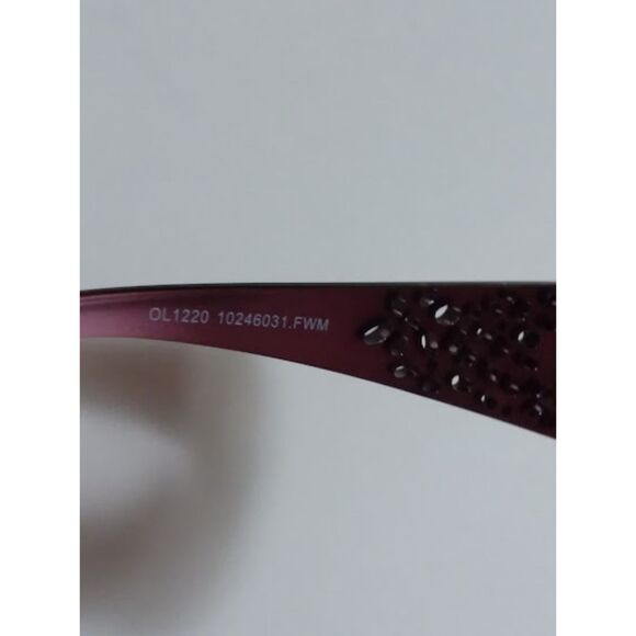 Foster Grant Fashion Sunglasses Purple Floral Laser Cut Out Pattern - Picture 5 of 6